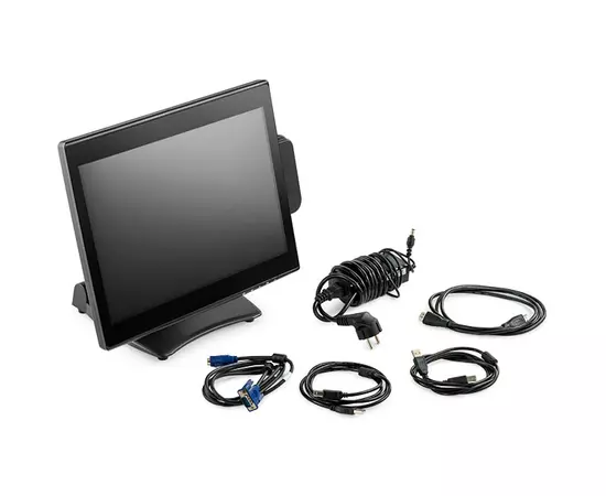 POS-монитор сенсорный 15" АТОЛ TM15, P-CAP, без рамки, ридер МК, HDMI+VGA, складная подставка, встроенные динамики, черный, фото 12