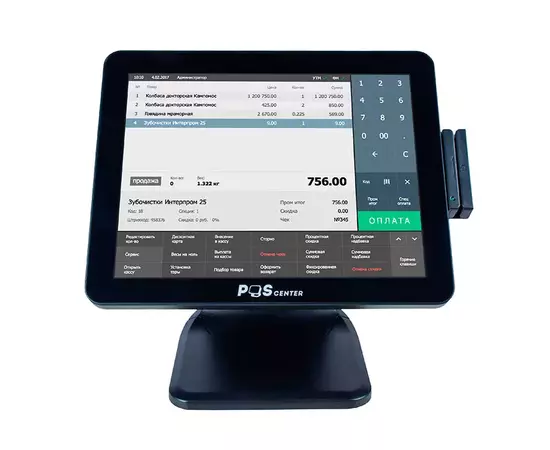 POS-терминал сенсорный POSCenter POS101 Pro (15", PCAP, N100, RAM 8Gb, SSD M2 128Gb, БЕЗ MSR) без ОС