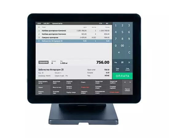 POS-терминал сенсорный POSCenter Atlas (15", PCAP, J4125, RAM 8Gb, SSDM2 128Gb, БЕЗ MSR) без ОС