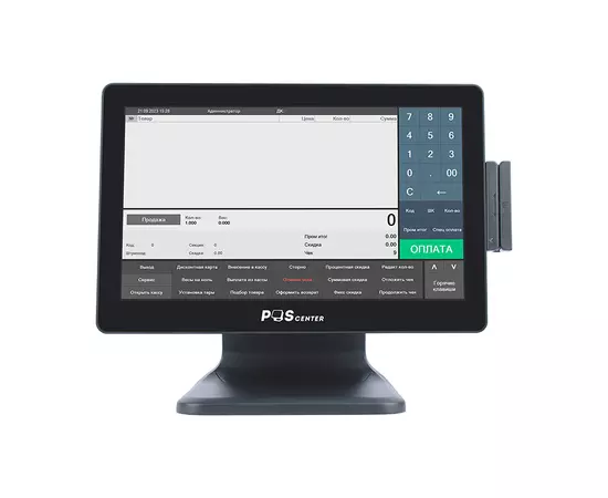 POS-терминал сенсорный POScenter Atlas Pro (15", PCAP, N97, RAM 8Gb, SSD 128Gb, MSR, V1 стенд) без ОС